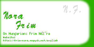 nora frim business card